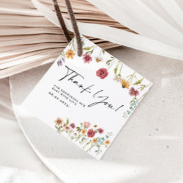 Wildblume Danke, dass ihr Baby Shower Geschenktast Geschenkanhänger