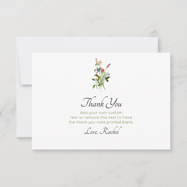 Wildblume danke Ihnen Karten (Vorderseite)