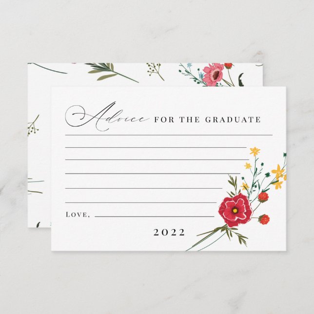 Wildblume Dankeskarte (Vorne/Hinten)