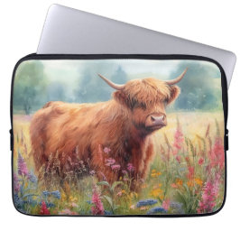 Wildblume der Hochglanzkühe Laptopschutzhülle
