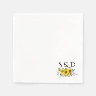 Wildblume der Sonnenblumen Serviette