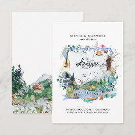 Wildblume der Waldberge | Camping Wedding Wappen