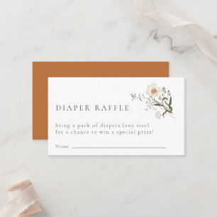 Wildblume Diaper Raffellenkarte Platzkarte