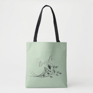 Wildblume Doodle Tasche