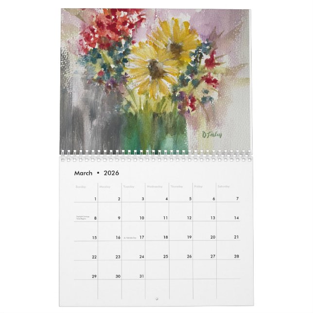 Wildblume Dreams Calendar 2025 Kalender (Mär 2026)