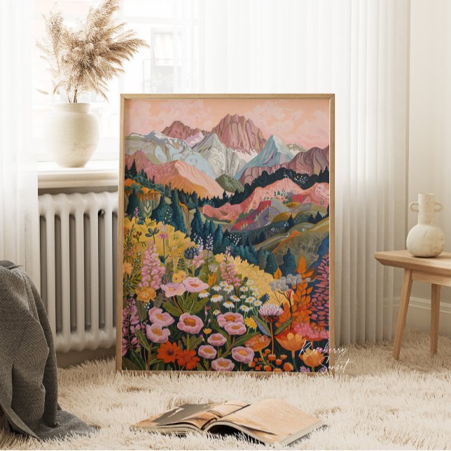 Wildblume "Earth Tones Mountain" 24x36" Poster (Von Creator hochgeladen)