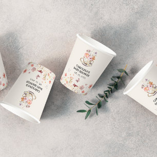 Wildblume ein Baby braut Tee Party Babydusche Pappbecher