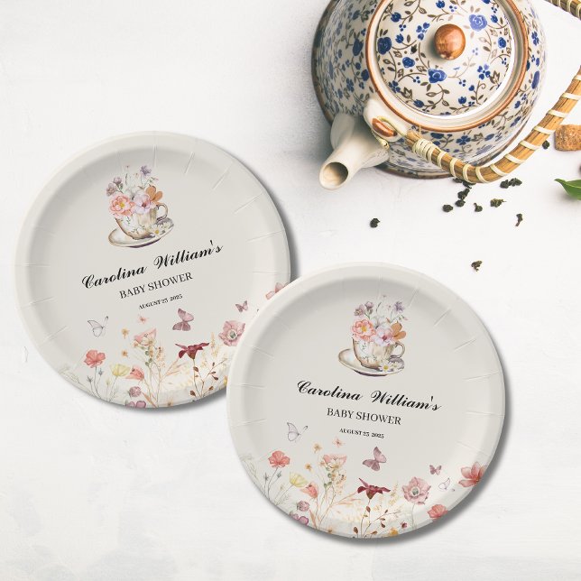 Wildblume ein Baby braut Tee Party Babydusche Pappteller (Von Creator hochgeladen)