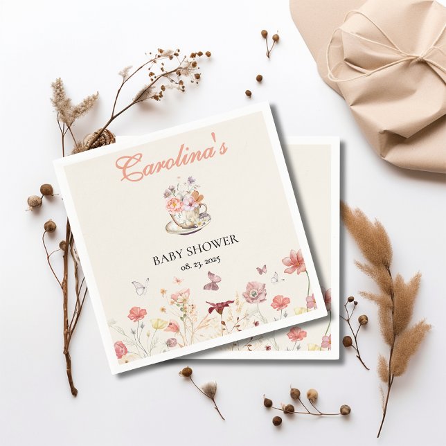 Wildblume ein Baby braut Tee Party Babydusche Serviette (Von Creator hochgeladen)