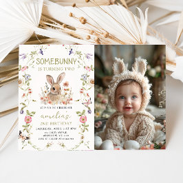 Wildblume Ein paar Bunny Girl Geburtstagsgeschenk  Einladung