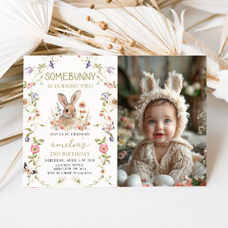 Wildblume Ein paar Bunny Girl Geburtstagsgeschenk  Einladung