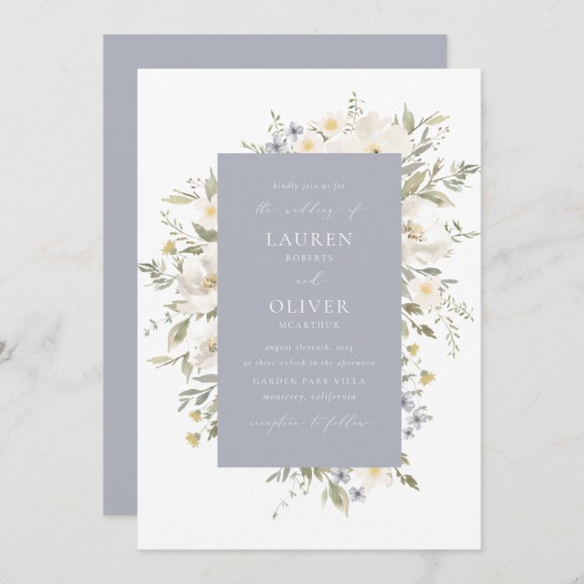 Wildblume Einladung (Vorne/Hinten)