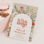 Wildblume Einladung zum Geburtstag | Erste Wildblu<br><div class="desc">Wildblume Einladung zum ersten Geburtstag. Bereit,  von dir personalisiert zu sein!</div>