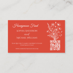 Wildblume Elegance Registry und Honeymoon Fund- Visitenkarte