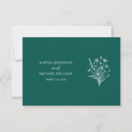 Wildblume Elegance-UAWG-Wedding-Postkarte RSVP Karte