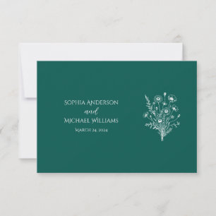 Wildblume Elegance-UAWG-Wedding-Postkarte RSVP Karte