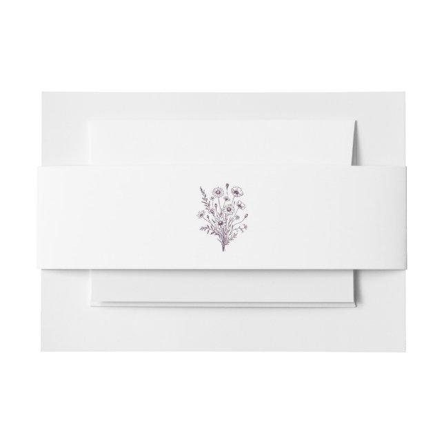 Wildblume Elegance Wedding- Einladungsbanderole (Vorderseite Beispiel)