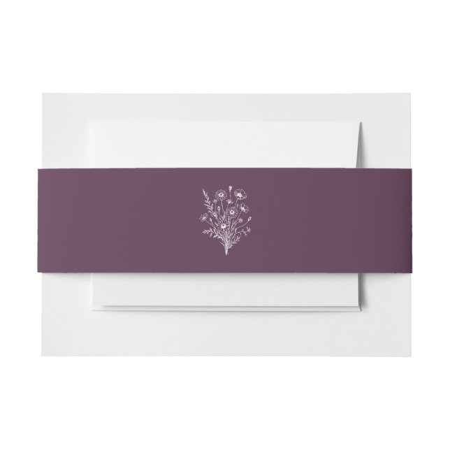 Wildblume Elegance Wedding- Einladungsbanderole (Vorderseite Beispiel)
