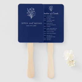 Wildblume Elegance-Wedding-Programm Fächer