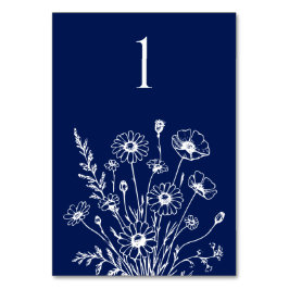 Wildblume Elegance-Wedding-Table-Karte Tischnummer