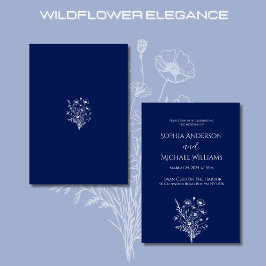 Wildblume Elegance Wedding Thema Einladung