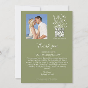 Wildblume Elegance-Wedding Vielen Dank Einladung