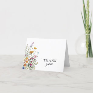 Wildblume Elegant Boho Chic Dankescharte Dankeskarte