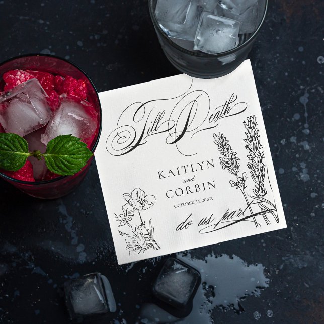 Wildblume Elegant Gothic Wedding Napkins Serviette (Von Creator hochgeladen)