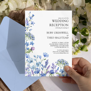 Wildblume Empfang nur Lilac Periwinkle Wedding Einladung