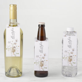 Wildblume Etikett Flasche Flaschenanhänger