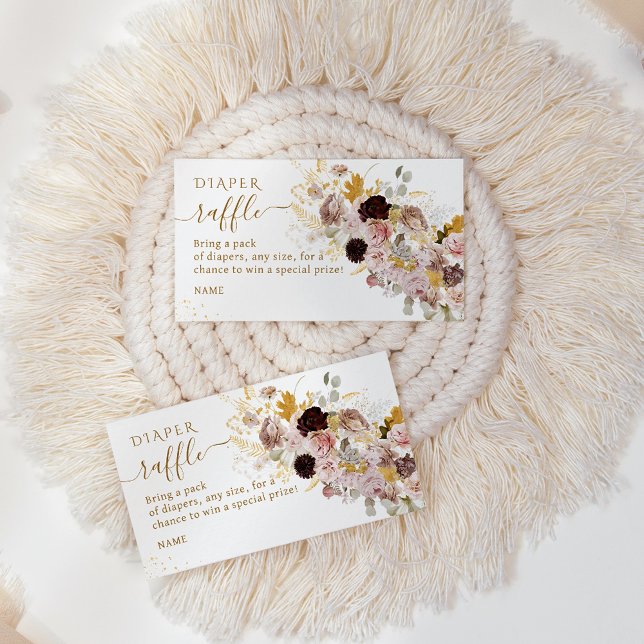 Wildblume Fall Elegant Baby Girl Duwer Windschutzs Begleitkarte (Von Creator hochgeladen)