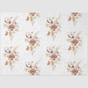 Wildblume Fall Pampas Gras Schmetterlinge Decoupag Seidenpapier