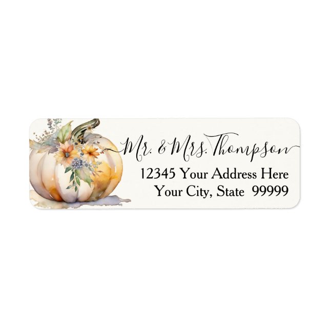 Wildblume Fall Pumpkin Floral Foliage Rückkehr (Vorne)