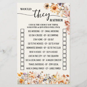 Wildblume fallen, würden sie eher Duschspielkarte Flyer