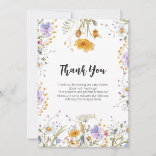 Wildblume Federblume Danke Baby Dusche
