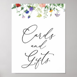 Wildblume Felder Karten und Geschenkzeichen Poster