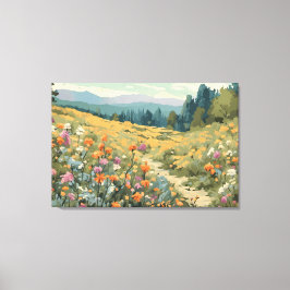 Wildblume Feldgebirge Naturlandschaft Leinwanddruck