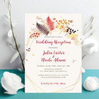 Wildblume Fern Mushroom Foliage Hochzeitsempfang