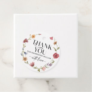 Wildblume Field Boho Favor Tag Geschenkanhänger