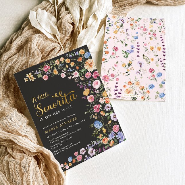 Wildblume Fiesta Senorita Babydusche Einladung (Von Creator hochgeladen)