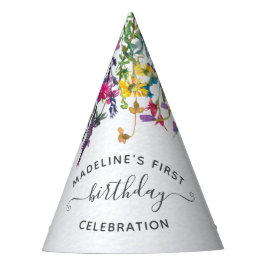 Wildblume First Birthday Party Hat Partyhütchen