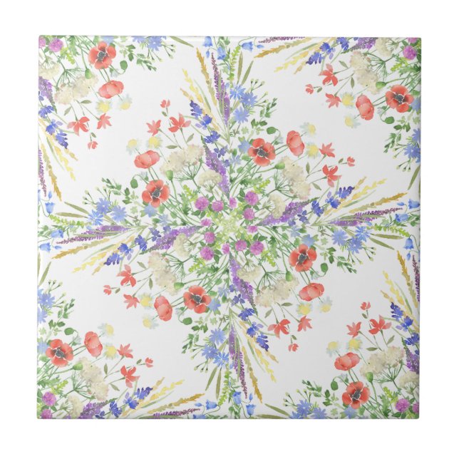 Wildblume Fliese (Vorderseite)