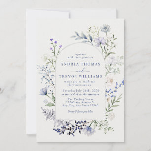 Wildblume Flora Hochzeit Einladungen für Wasserfar