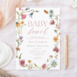 Wildblume Floral Baby Brunch Einladung<br><div class="desc">Feiern Sie Ihre Ankunft mit dieser kleinen Wildblume Floral Baby Shower Einladung! Das Design ist perfekt für jede Babydusche und wird mit passenden Etiketten geliefert,  um die glücklichen Neuigkeiten zu teilen. Wildblume Floral Baby Brunch</div>