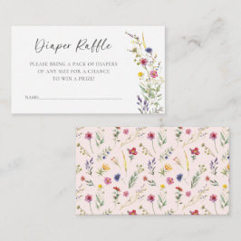 Wildblume Floral Baby Duschdusche Windelwanne Begleitkarte