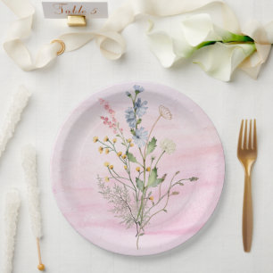 Wildblume Floral Baby Dusche Hochzeitsscheibe Pappteller