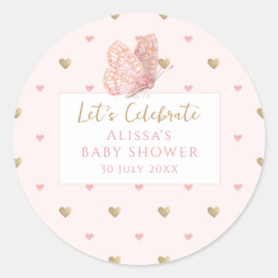 Wildblume Floral Baby Dusche Runder Aufkleber