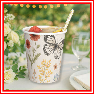 Wildblume Floral Boho Pappbecher