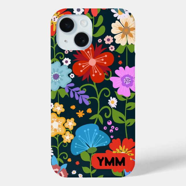 Wildblume Floral Case-Mate iPhone Hülle (Rückseite)