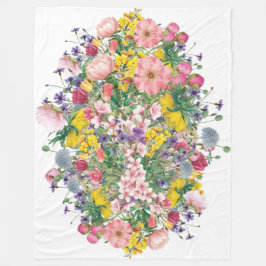 Wildblume Floral Cosy botanisches Fleece Blanken